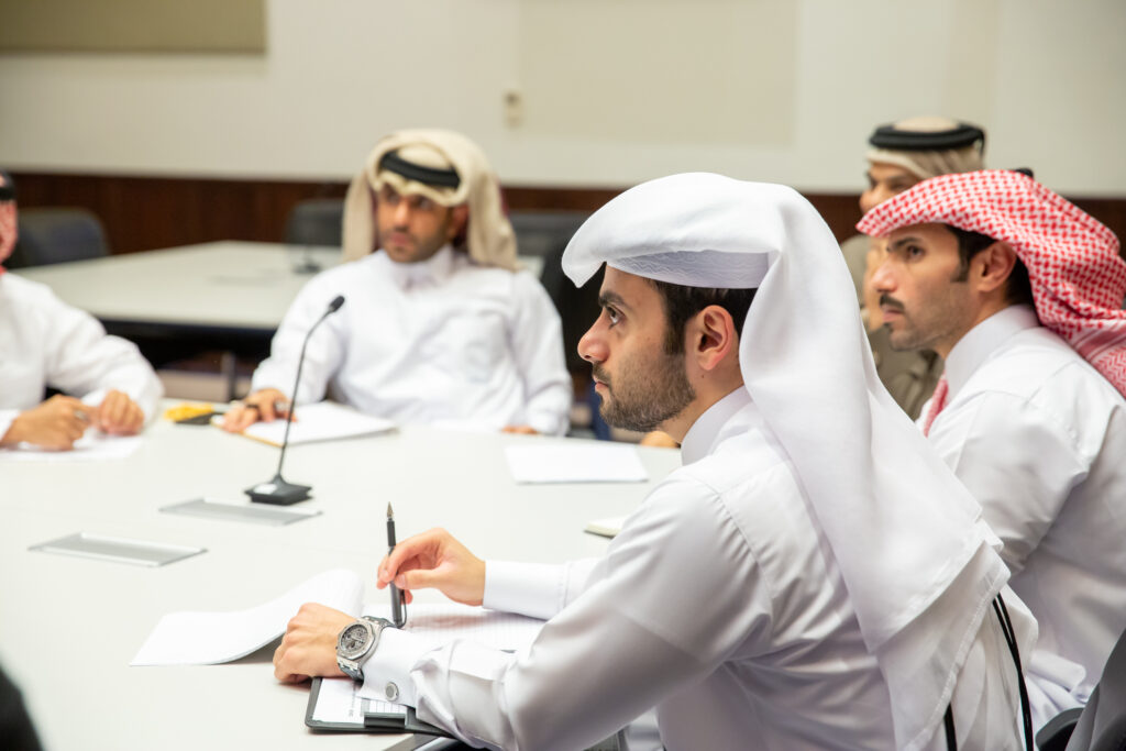 Students at a Leadership and Management in the Gulf course