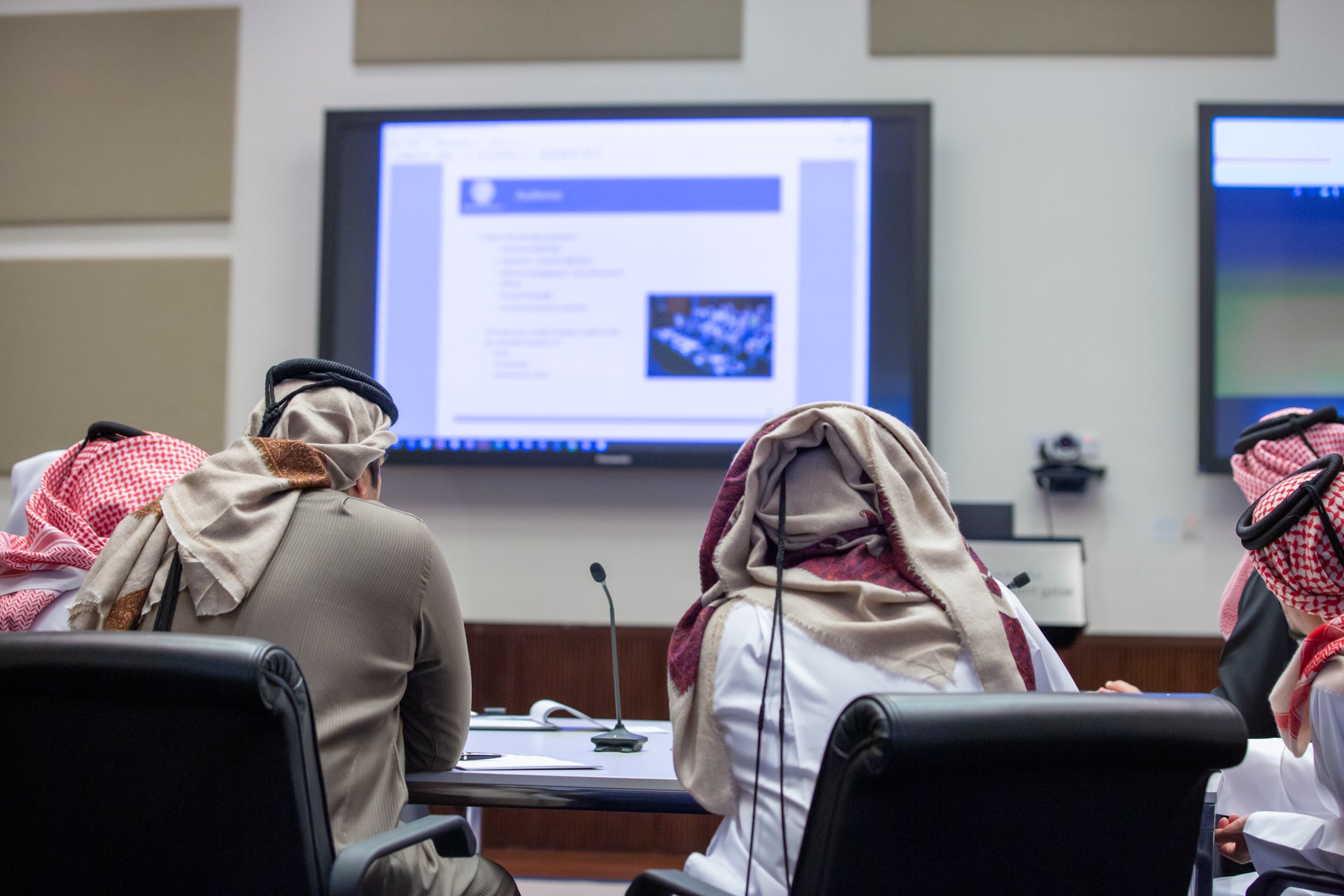 Students attending a course